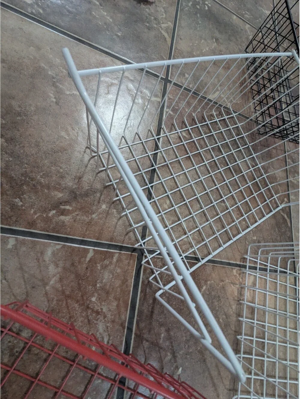 Set of 6 Metal Wire Storage Baskets in Various Colors